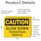 Signmission Slow Down Pedestrian Traffic Caution Sign, Vinyl Decal, 7in W x 5in L, 2PK OS-2PACK-CS-D-57-L-19232 - alternate 4